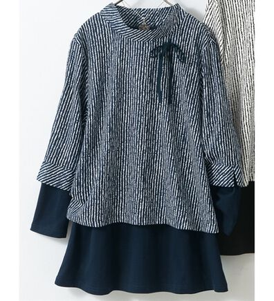 ルフラン（ルフラン）の「よろけストライプブラウスアンサンブル＜ロニール＞（アンサンブル）」