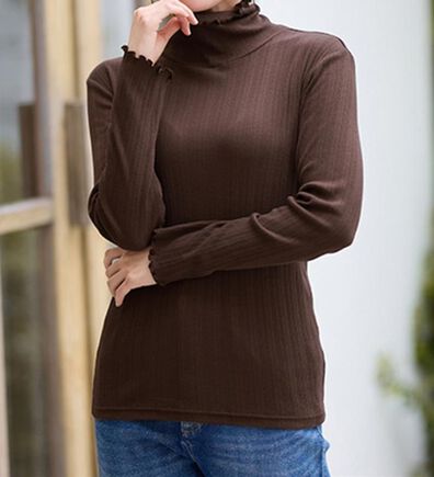 LAVIENNE（ラヴィエンヌ）の「着回し力抜群！綿１００％あったかリブインナー（肌着・インナーウェア）」