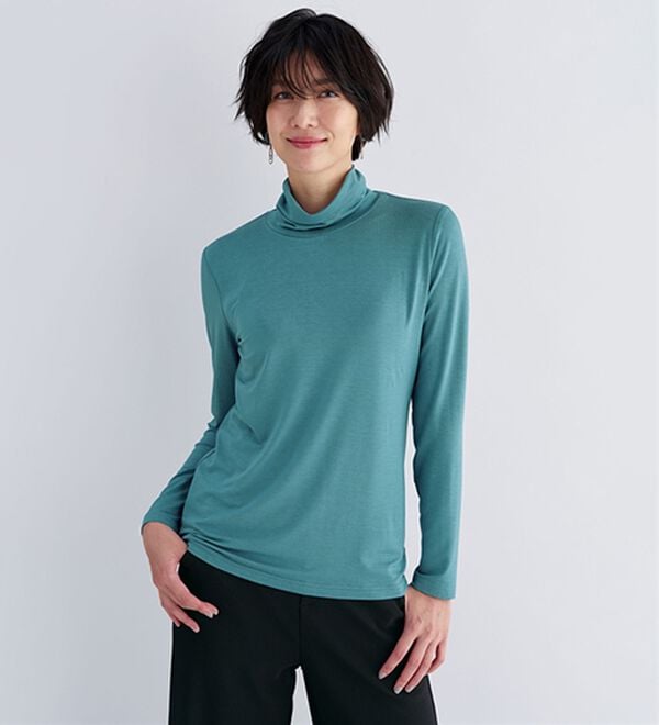 BELLUNA（ベルーナ）の「なめらかテンセル（ＴＭ）繊維ストレッチプルオーバー（カットソー）」｜詳細画像