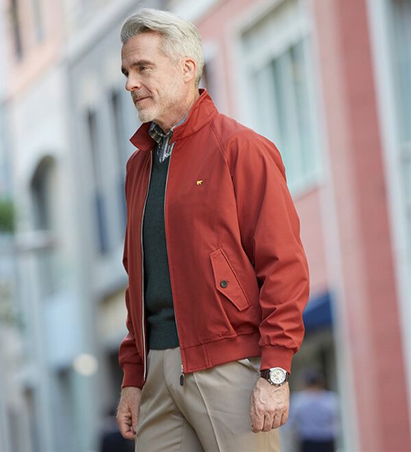 「＜ゴールデンベア＞裏フリース暖かスイングトップ（メンズブルゾン）」｜詳細画像