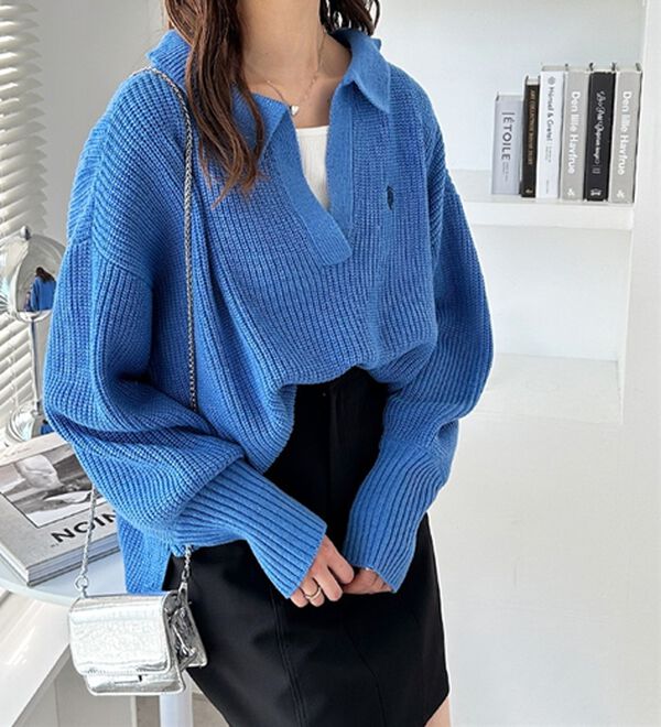 GeeRA（ジーラ）の「【ＵＳ．ＰＯＬＯ　ＡＳＳＮ】ポロデザインニット（ニット・セーター）」｜詳細画像