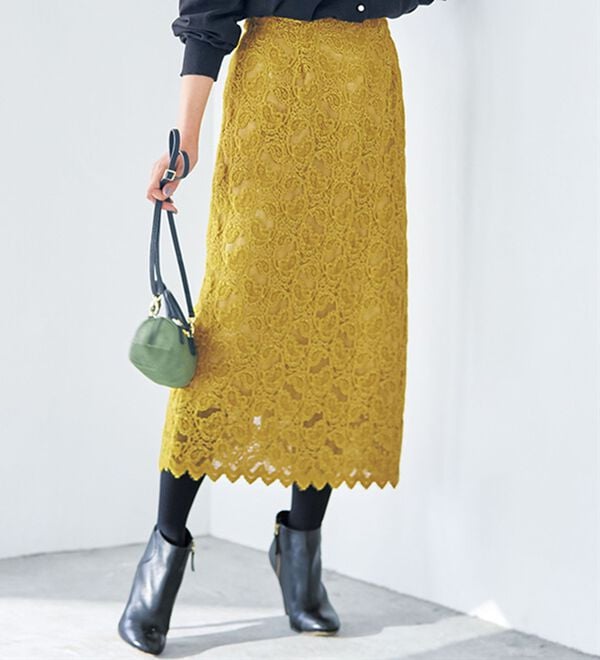 VINNO（ヴィノ）の「レースナロースカート（ロングスカート）」｜詳細画像