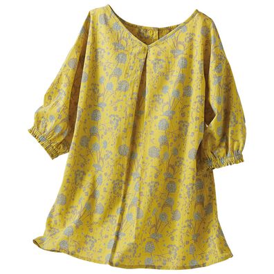 BELLUNA（ベルーナ）の「綿１００％花柄２ｗａｙブラウス（ブラウス）」