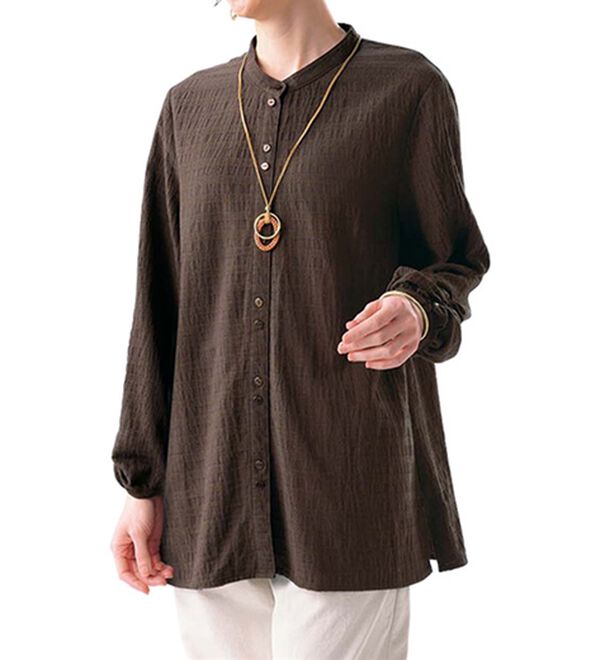 ルフラン（ルフラン）の「【３色組】ポコポコ素材の柔らかブラウス（ブラウス）」｜詳細画像