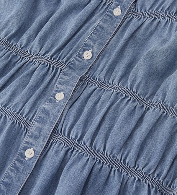 RANAN（ラナン）の「ライトデニムシャーリングデザインシャツブルー（シャツ）」｜詳細画像