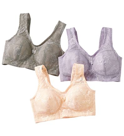 「【３色組】グラマーさんの肩らくコンフォートブラ（ブラジャー）」