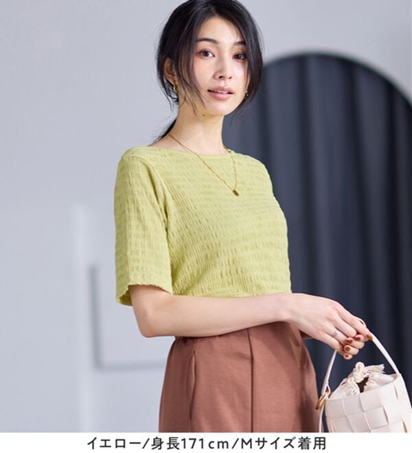 Viola e Viola（ヴィオラ エ ヴィオラ）の「ポコポコ素材Ｔシャツ（カットソー）」｜詳細画像