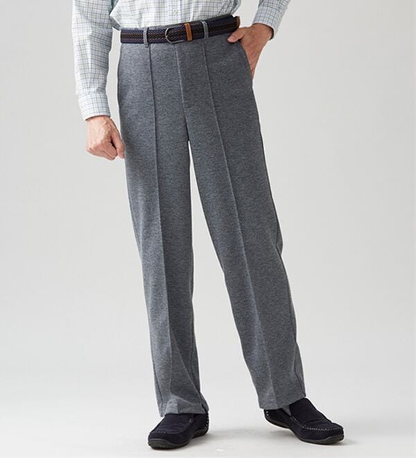 「【２本組】サイドファスナー付安心ホームパンツ（メンズフルレングスパンツ）」｜詳細画像