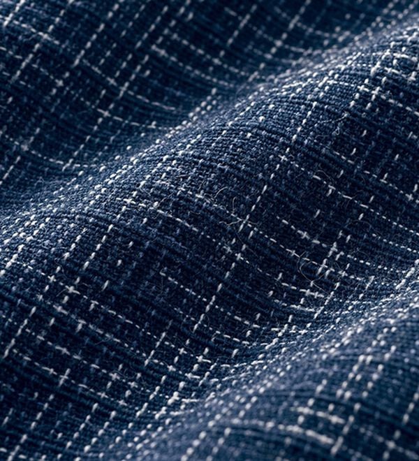 ルフラン（ルフラン）の「【２色組】かすり調半開チュニック＜浅葱～あさぎ～＞（チュニック）」｜詳細画像