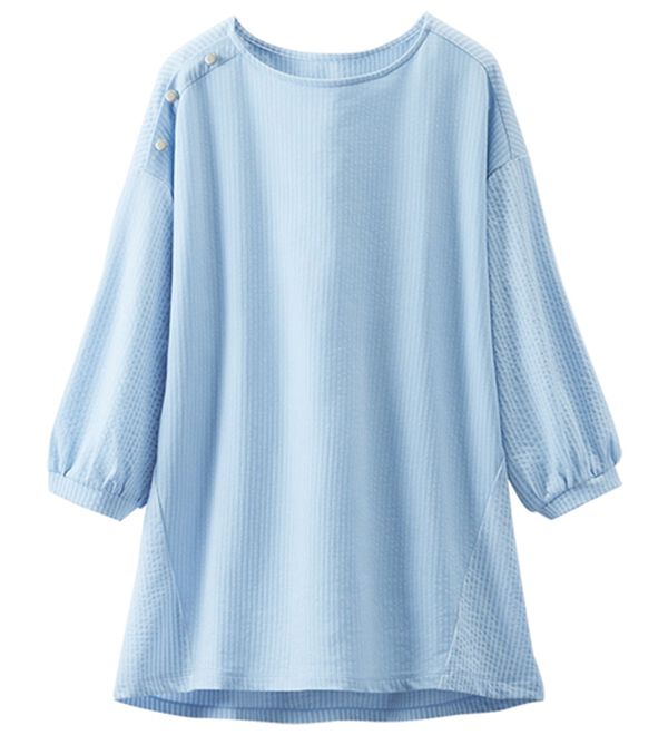 ルフラン（ルフラン）の「【３色組】涼やかサッカータック袖プルオーバー（カットソー）」｜詳細画像