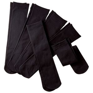 「【６足組】あったか裏起毛ブラックハイソックス（靴下・ストッキング）」｜6足組