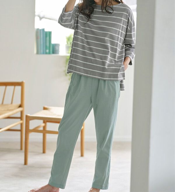 YU'NOW（ユナウ）の「コットン１００％おうちでもキレイ見えルームウェアセット（パジャマ・ルームウェア）」｜詳細画像