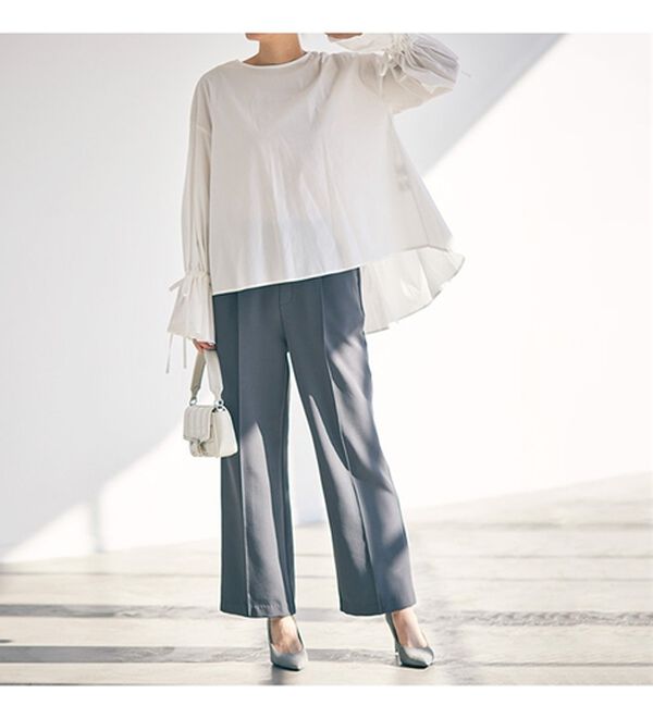 RANAN（ラナン）の「バックプリーツ使いボリューム袖ブラウス（ブラウス）」｜詳細画像