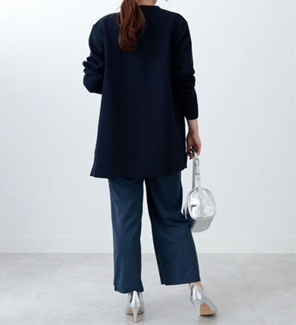 BELLUNA（ベルーナ）の「カットツイル素材ストレートパンツ（フルレングスパンツ）」｜詳細画像