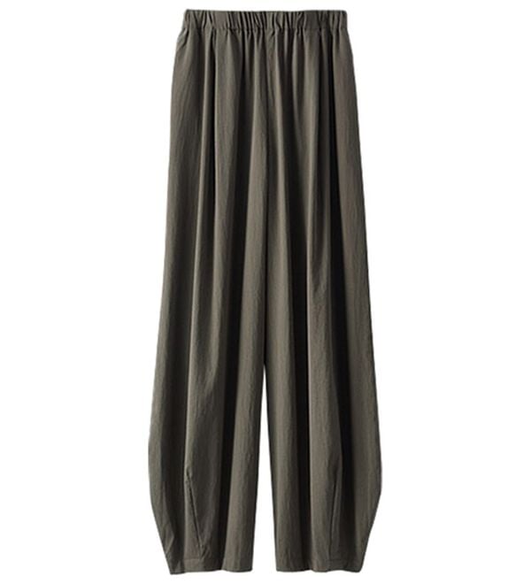 BELLUNA（ベルーナ）の「サラリ快適！ビンテージ調カーブパンツ（ワイドパンツ・ガウチョ）」｜詳細画像