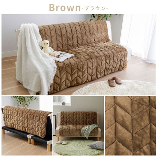 iellio（イエリオ）の「あったかふわふわボリュームソファカバー＜吸湿発熱・フランネル素材＞（ソファーカバー）」｜詳細画像