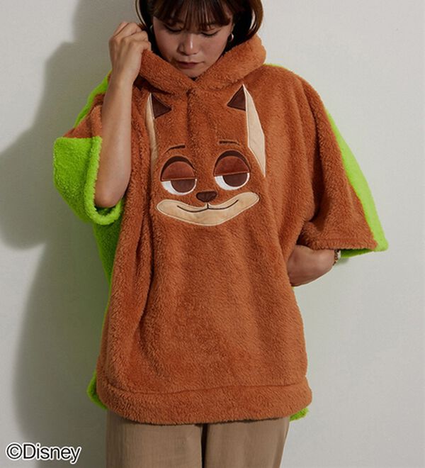 BELLUNA（ベルーナ）の「＜Ｄｉｓｎｅｙ＞【ズートピア（ニック）】両面ボアポンチョ（パジャマ・ルームウェア）」｜詳細画像