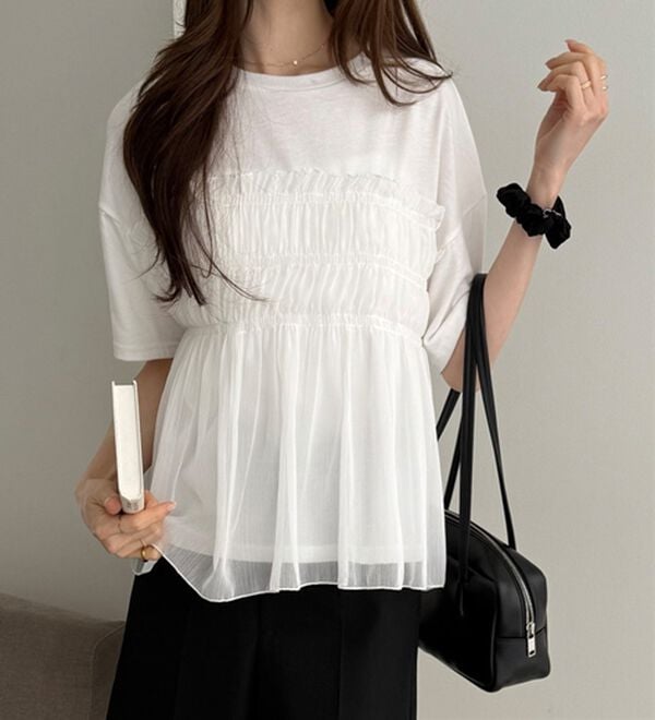 GeeRA（ジーラ）の「シアービスチェドッキングＴシャツ（カットソー）」｜詳細画像