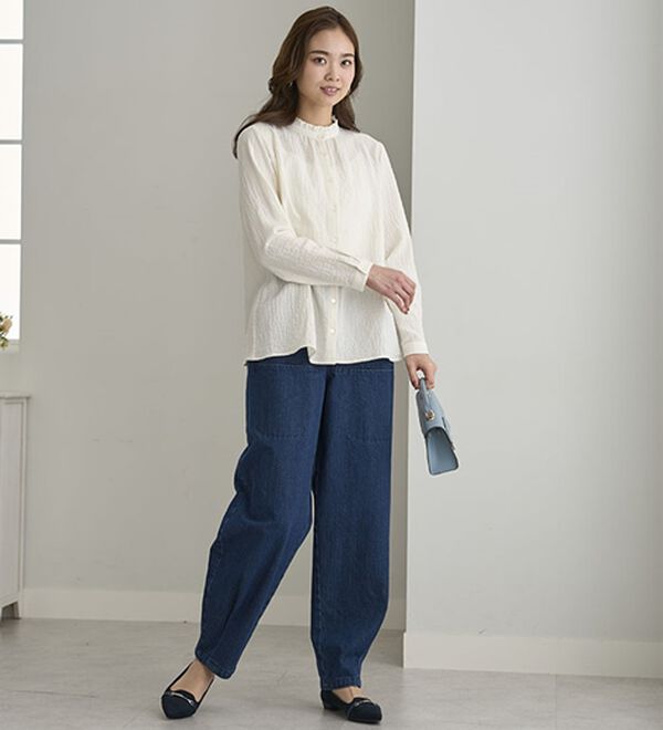 BELLUNA（ベルーナ）の「ポケットデザインコロンデニムパンツ（フルレングスパンツ）」｜詳細画像