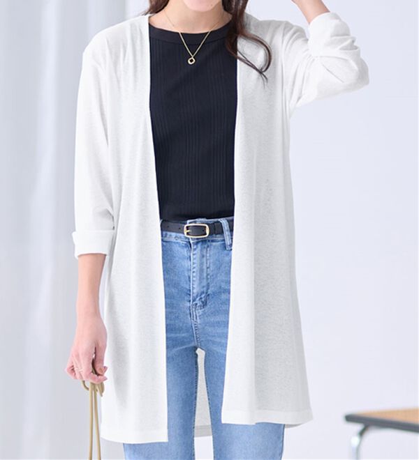 Viola e Viola（ヴィオラ エ ヴィオラ）の「【選べる丈】こなれカーデ（その他カーディガン）」｜詳細画像