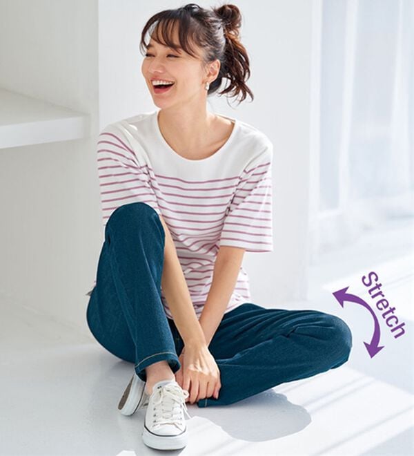 BELLUNA（ベルーナ）の「新！スーパーストレッチ素材デニムパンツ（フルレングスパンツ）」｜詳細画像