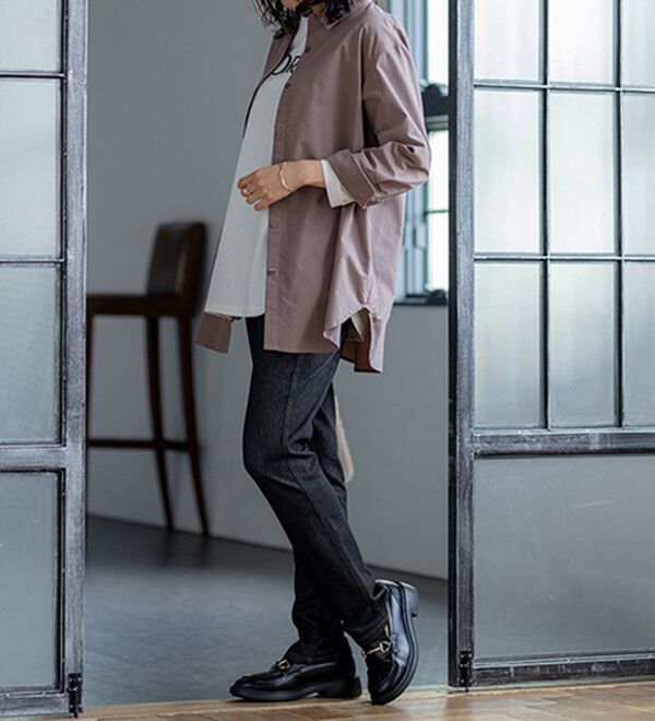 BELLUNA（ベルーナ）の「【選べる裏側】ぐん伸びニットデニムパンツ（フルレングスパンツ）」｜詳細画像