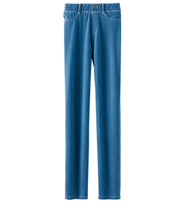 BELLUNA（ベルーナ）の「伸びる！ひんやりニットデニムパンツ（フルレングスパンツ）」｜詳細画像