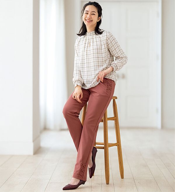 ルフラン（ルフラン）の「【３本組】のびのび素材ゆるパンツ（その他パンツ）」｜詳細画像