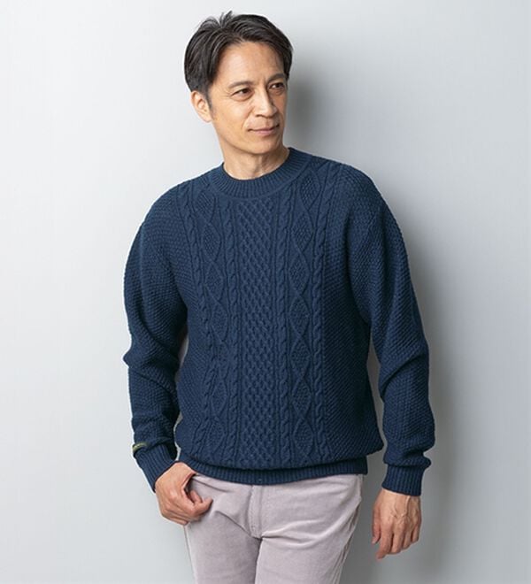 「＜キンロック　アンダーソン＞英国羊毛セーター　クルーネック（メンズニット・セーター）」｜詳細画像