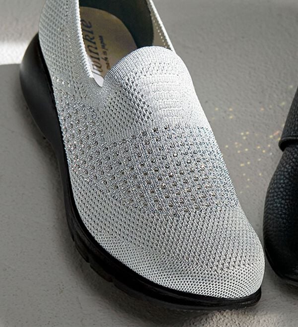 ルフラン（ルフラン）の「ラインストーン付ニットシューズ（パンプス）」｜詳細画像