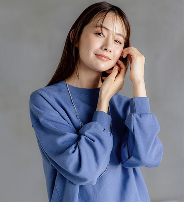 BELLUNA（ベルーナ）の「軽やか綿混！大人サマ見えスウェット（カットソー）」｜詳細画像