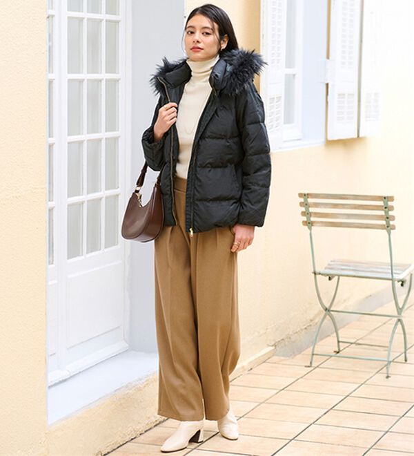 リアルファー付ダウンショートコート - ベルーナ【公式】