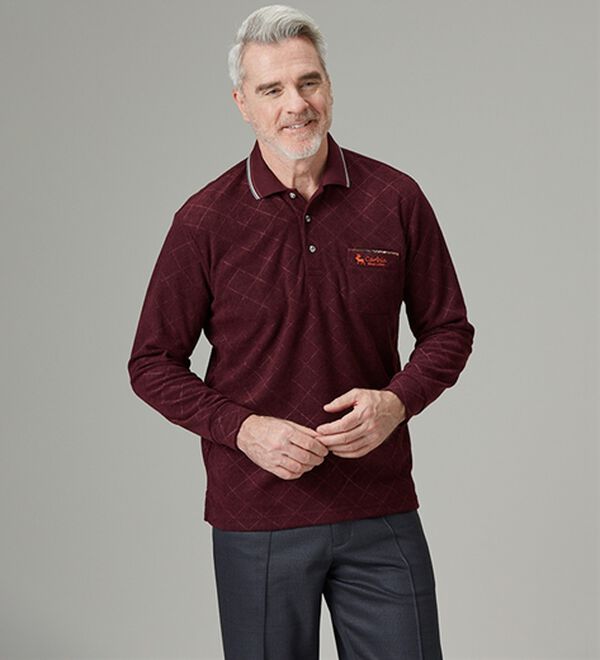 「毎日着たい柔らか素材の暖かポロ（メンズポロシャツ）」｜詳細画像