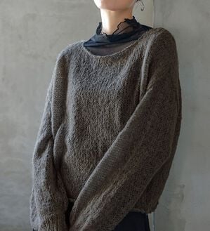 RANAN（ラナン）の「モヘアライクローゲージニット（ニット・セーター）」｜チャコールグレー