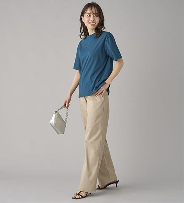 BELLUNA（ベルーナ）の「新感覚！メッシュデニムワイドパンツ（フルレングスパンツ）」｜詳細画像