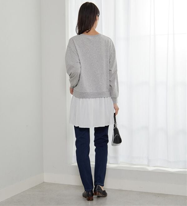BELLUNA（ベルーナ）の「裏毛素材レイヤード風チュニック（チュニック）」｜詳細画像
