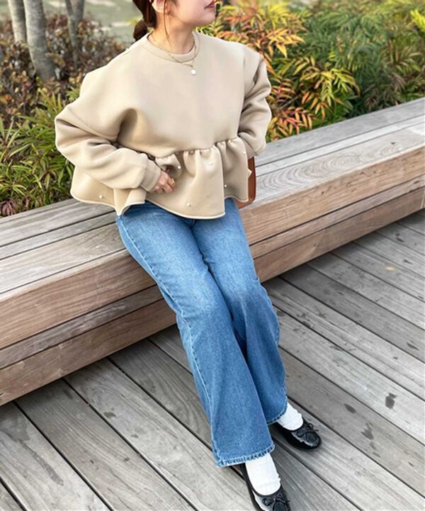 GeeRA（ジーラ）の「ハイウエストストレートデニム（ワイドパンツ・ガウチョ）」｜詳細画像