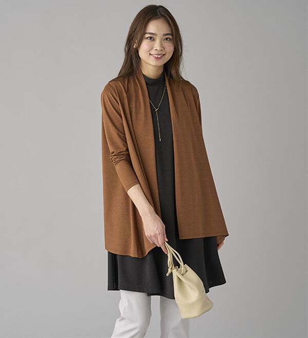 BELLUNA（ベルーナ）の「＜クールスラブ＞ドレープカーディガン（その他カーディガン）」｜詳細画像