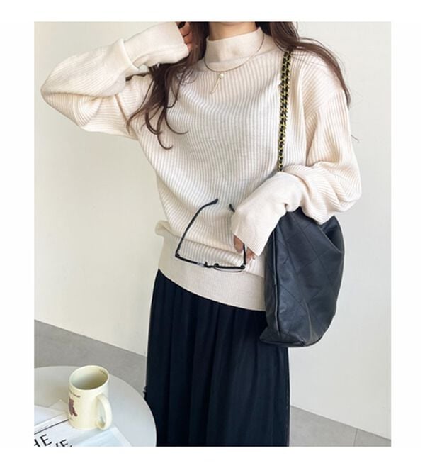 GeeRA（ジーラ）の「ボリュームスリーブハイネックニット（ニット・セーター）」｜詳細画像