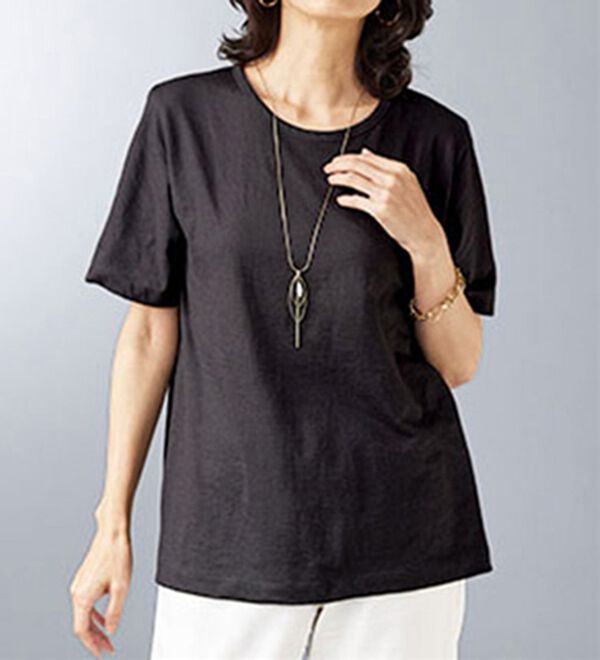 BELLUNA（ベルーナ）の「麻入り素材幾何柄プリントアンサンブル（アンサンブル）」｜詳細画像