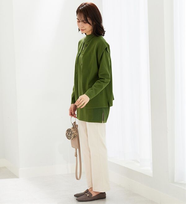 BELLUNA（ベルーナ）の「前後２ｗａｙベスト付ニットアンサンブル（アンサンブル）」｜詳細画像