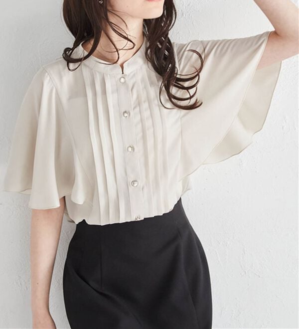 RANAN（ラナン）の「【新色追加】ひんやり！ピンタックフレアー袖ブラウス（ブラウス）」｜詳細画像