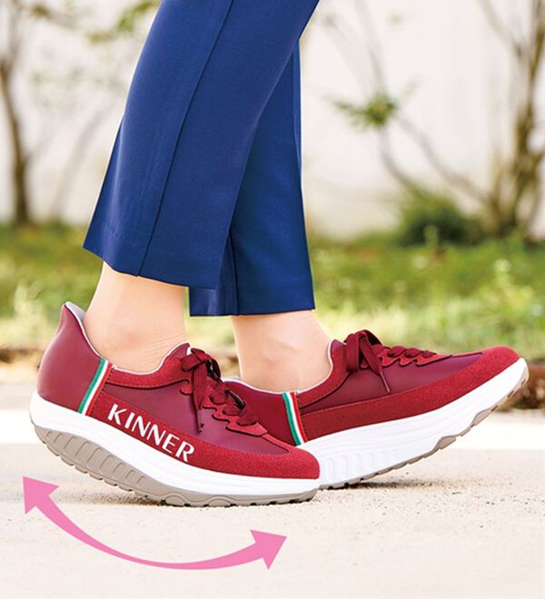 BELLUNA（ベルーナ）の「＜キナー＞さっと履ける！牛床革ローリングソールシューズ（スニーカー）」｜詳細画像