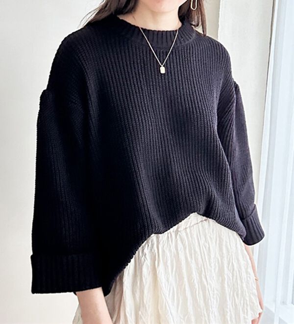 GeeRA（ジーラ）の「ハーフスリーブ着回しニット（ニット・セーター）」｜詳細画像