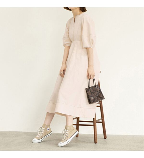 GeeRA（ジーラ）の「前後２ＷＡＹランタンスリーブフレアーワンピース（その他ワンピース）」｜詳細画像