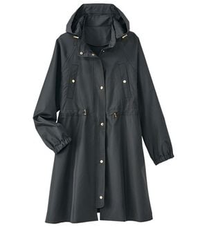 BELLUNA（ベルーナ）の「おしゃれ見え！はっ水ロングコート（ハーフコート）」｜黒