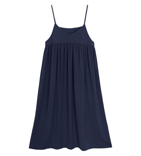 Pierrot（ピエロ）の「【選べる丈】前後２ｗａｙギャザー切り替えキャミワンピース（カットソーワンピース）」｜詳細画像