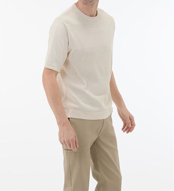 「＜コムルヴァン・オム＞涼感バンブーニットＴシャツ（メンズＴシャツ）」｜詳細画像