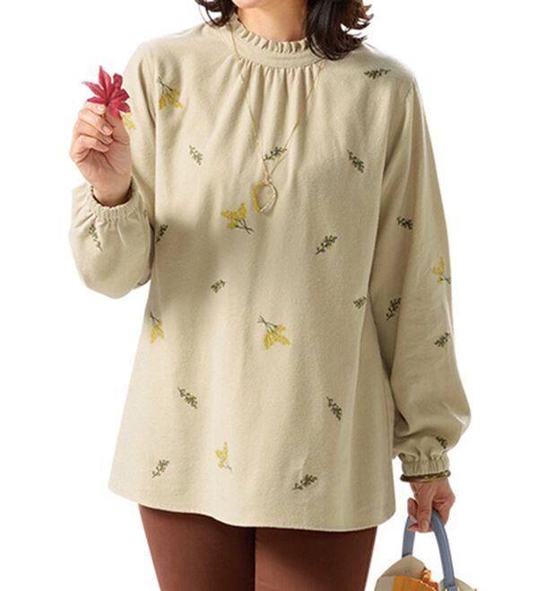 ルフラン（ルフラン）の「【2色組】花束みたいな刺しゅうブラウス（ブラウス）」｜詳細画像