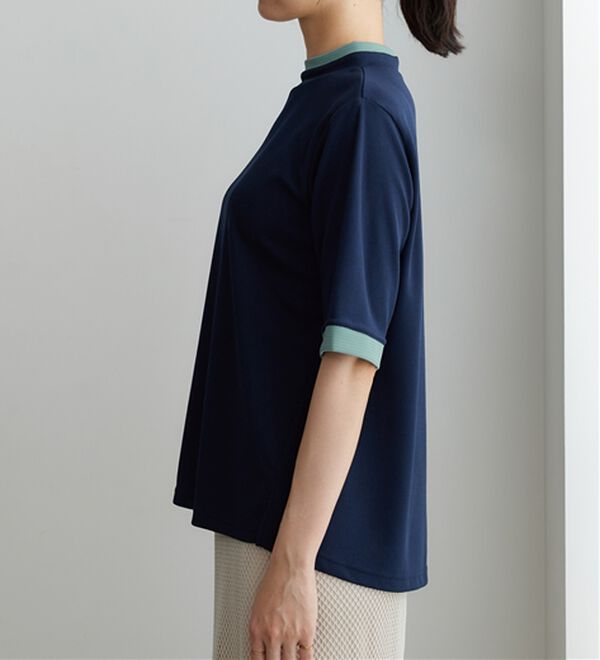 BELLUNA（ベルーナ）の「配色デザインハイネックプルオーバー（カットソー）」｜詳細画像